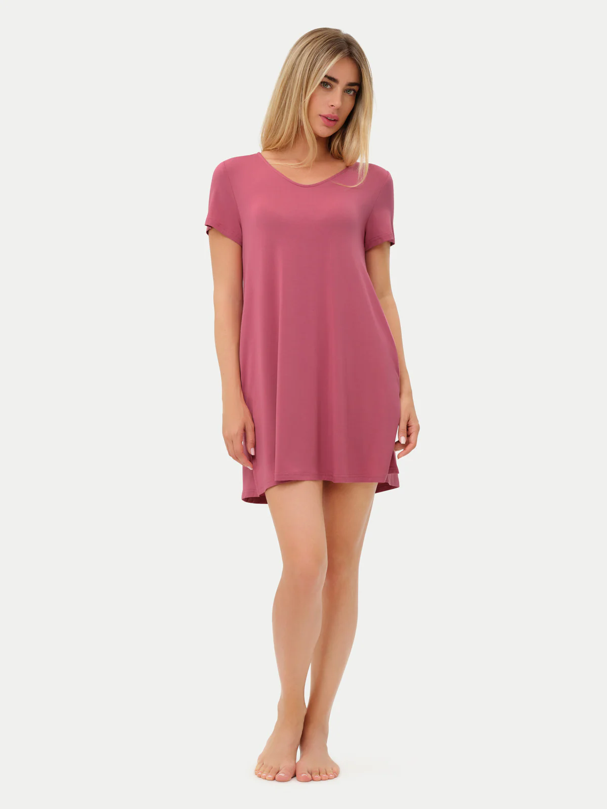 Short Sleeve Short Bamboo Sleepshirt - Image 44