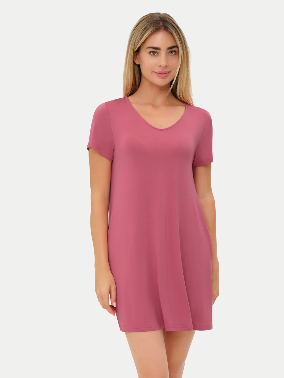 Short Sleeve Short Bamboo Sleepshirt - Image 48
