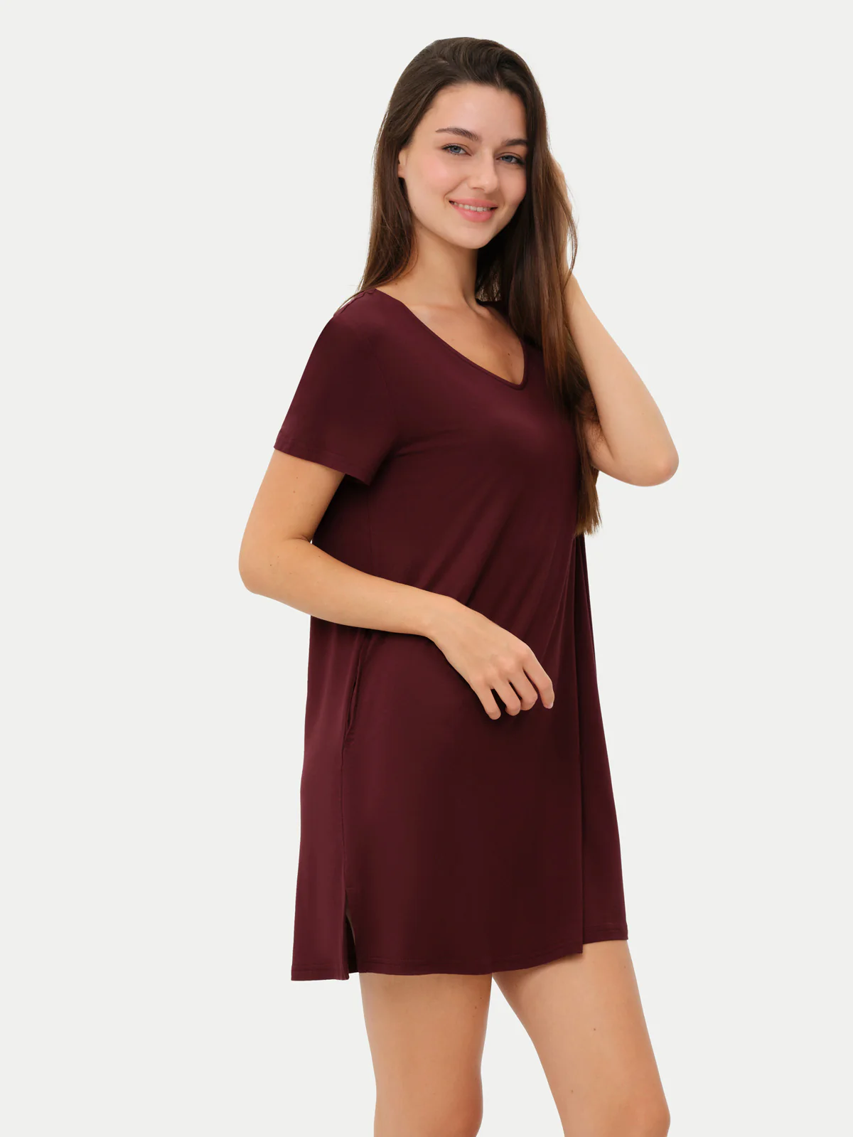 Short Sleeve Short Bamboo Sleepshirt - Image 55