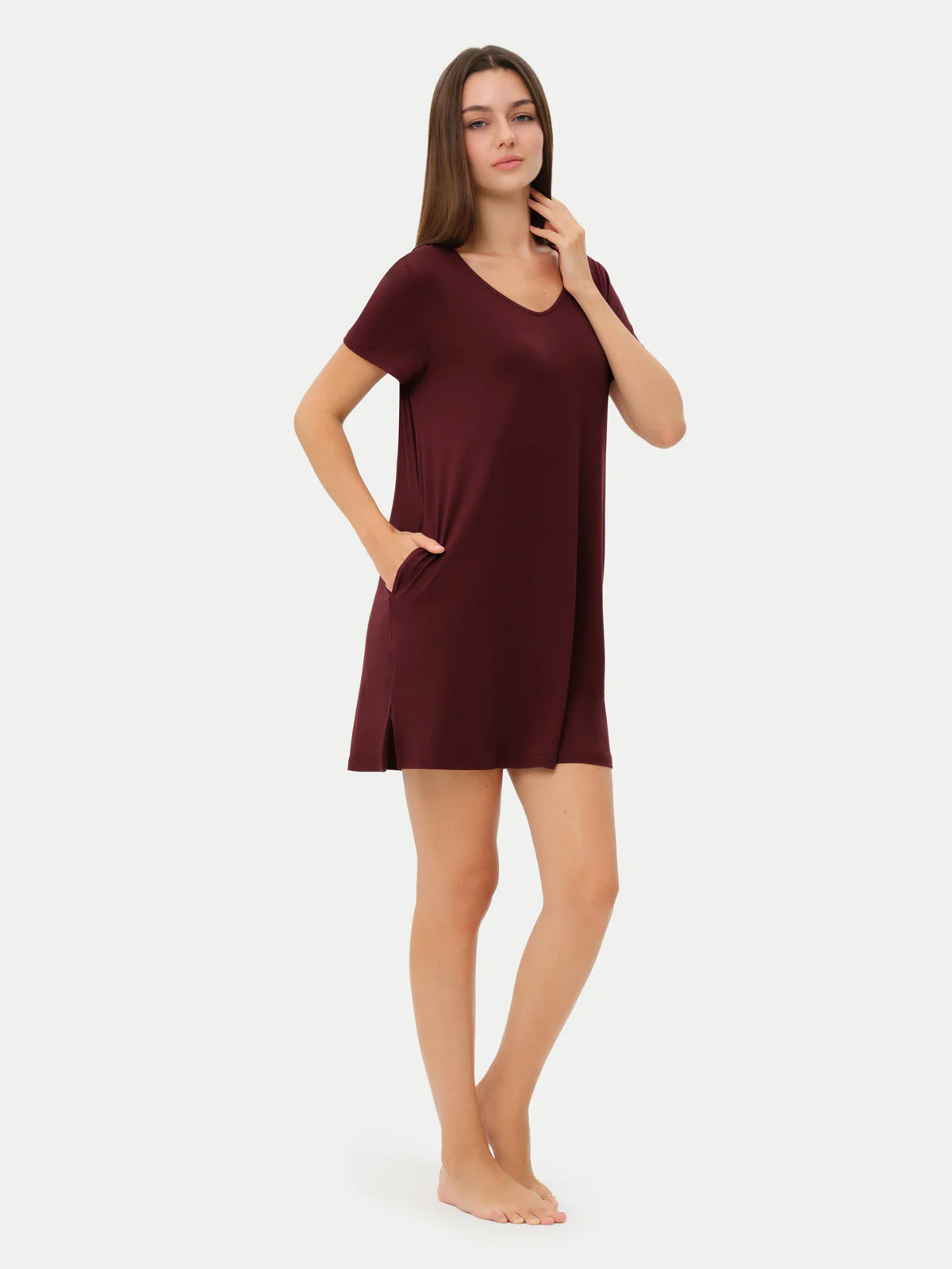Short Sleeve Short Bamboo Sleepshirt - Image 63