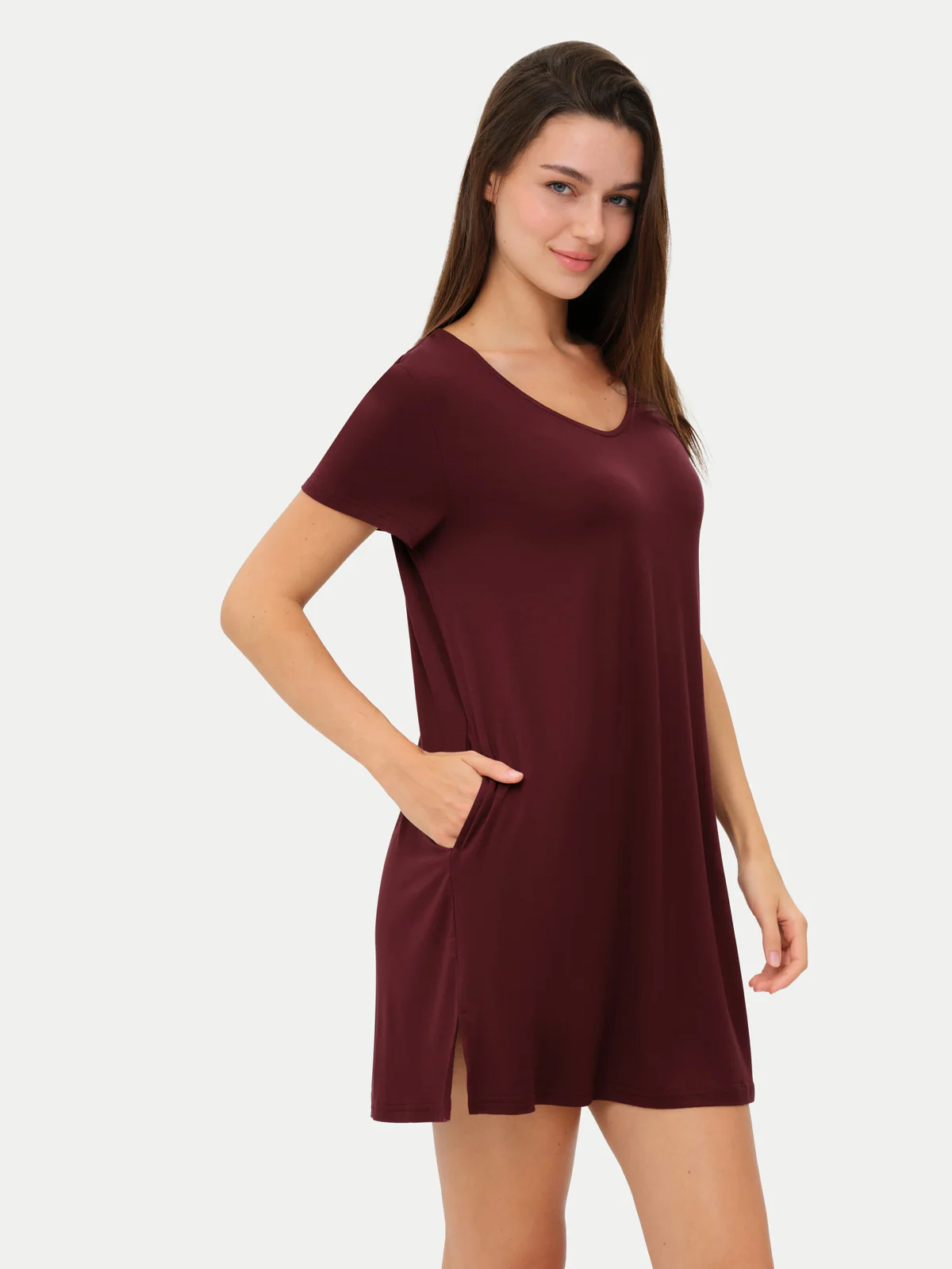 Short Sleeve Short Bamboo Sleepshirt - Image 66