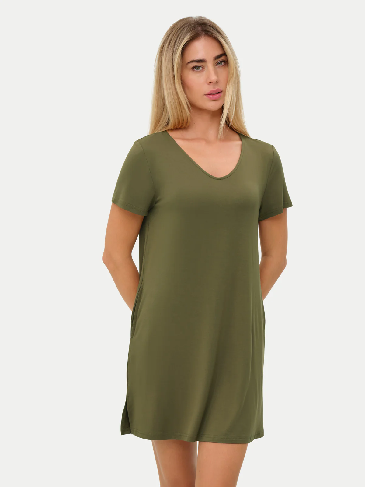 Short Sleeve Short Bamboo Sleepshirt - Image 73