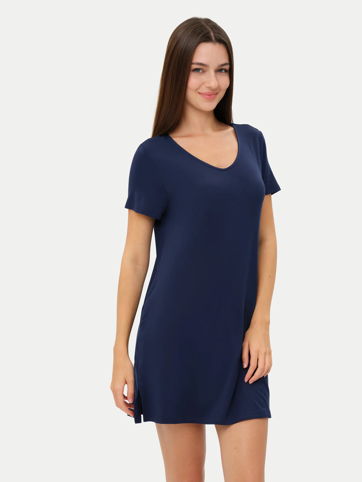 Short Sleeve Short Bamboo Sleepshirt - Image 79