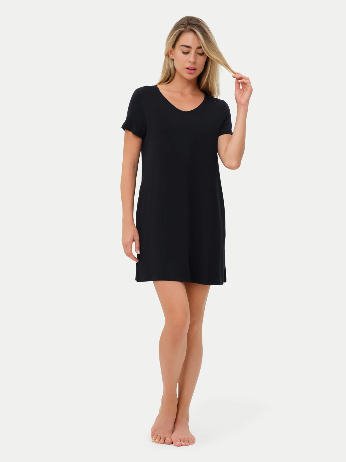 Short Sleeve Short Bamboo Sleepshirt - Image 8