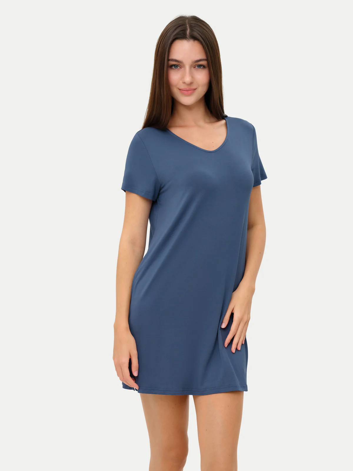 Short Sleeve Short Bamboo Sleepshirt - Image 98