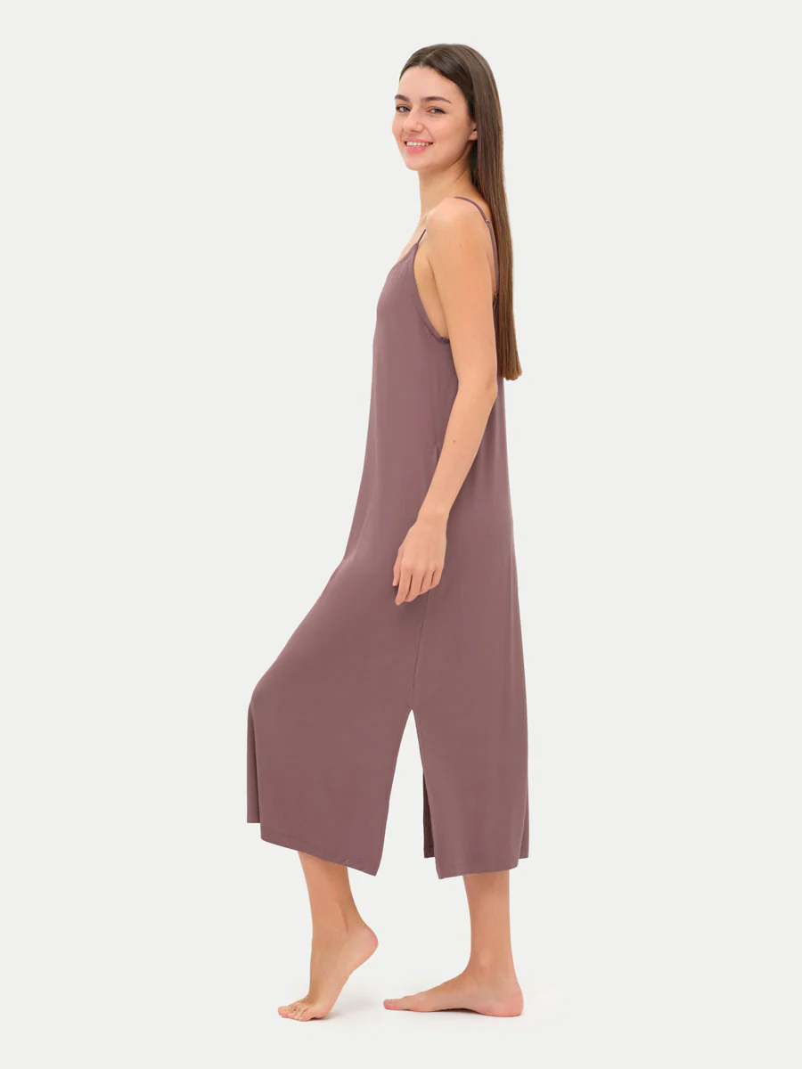 Sleeveless Long Bamboo Sleepshirt - Image 44