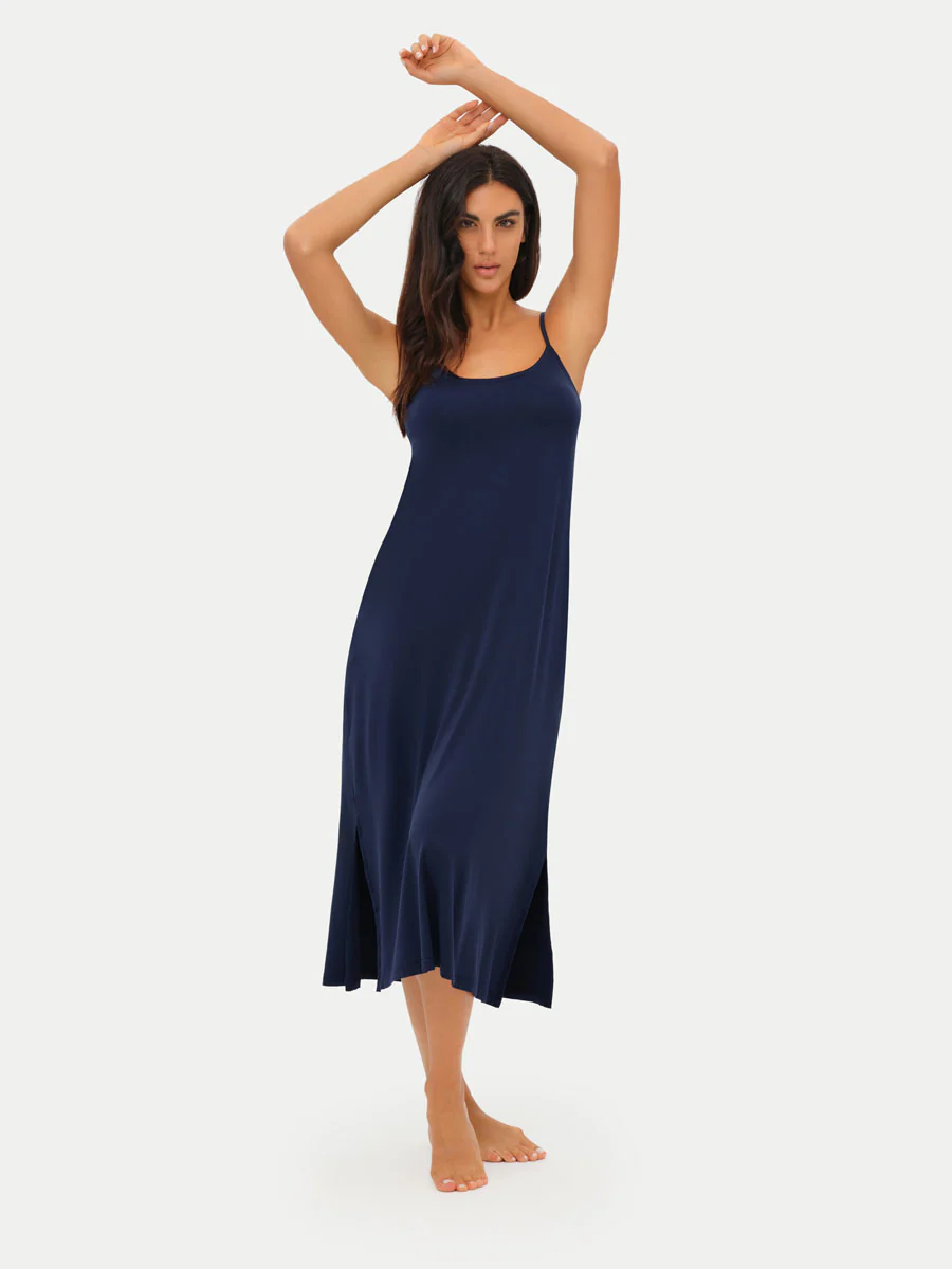 Sleeveless Long Bamboo Sleepshirt - Image 56